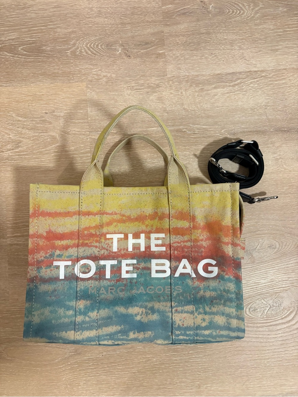 Medium Marc Jacobs Customized The Tote Bag Striped Watercolor Splatter